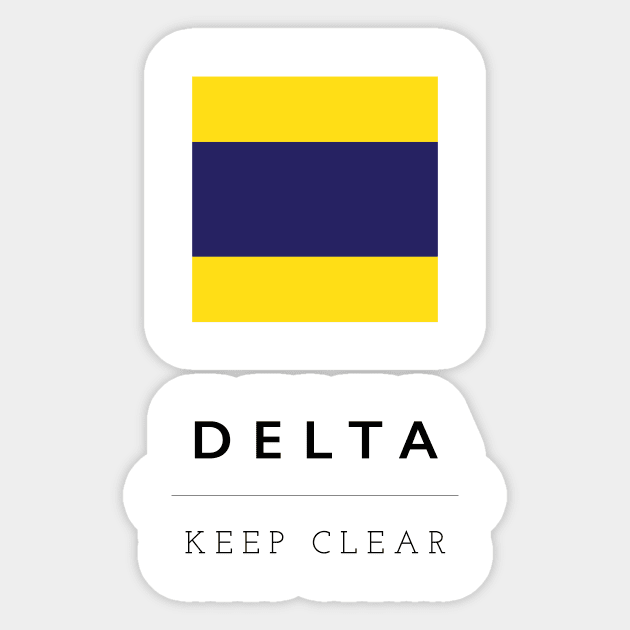 Delta: ICS Flag Semaphore Sticker by calebfaires